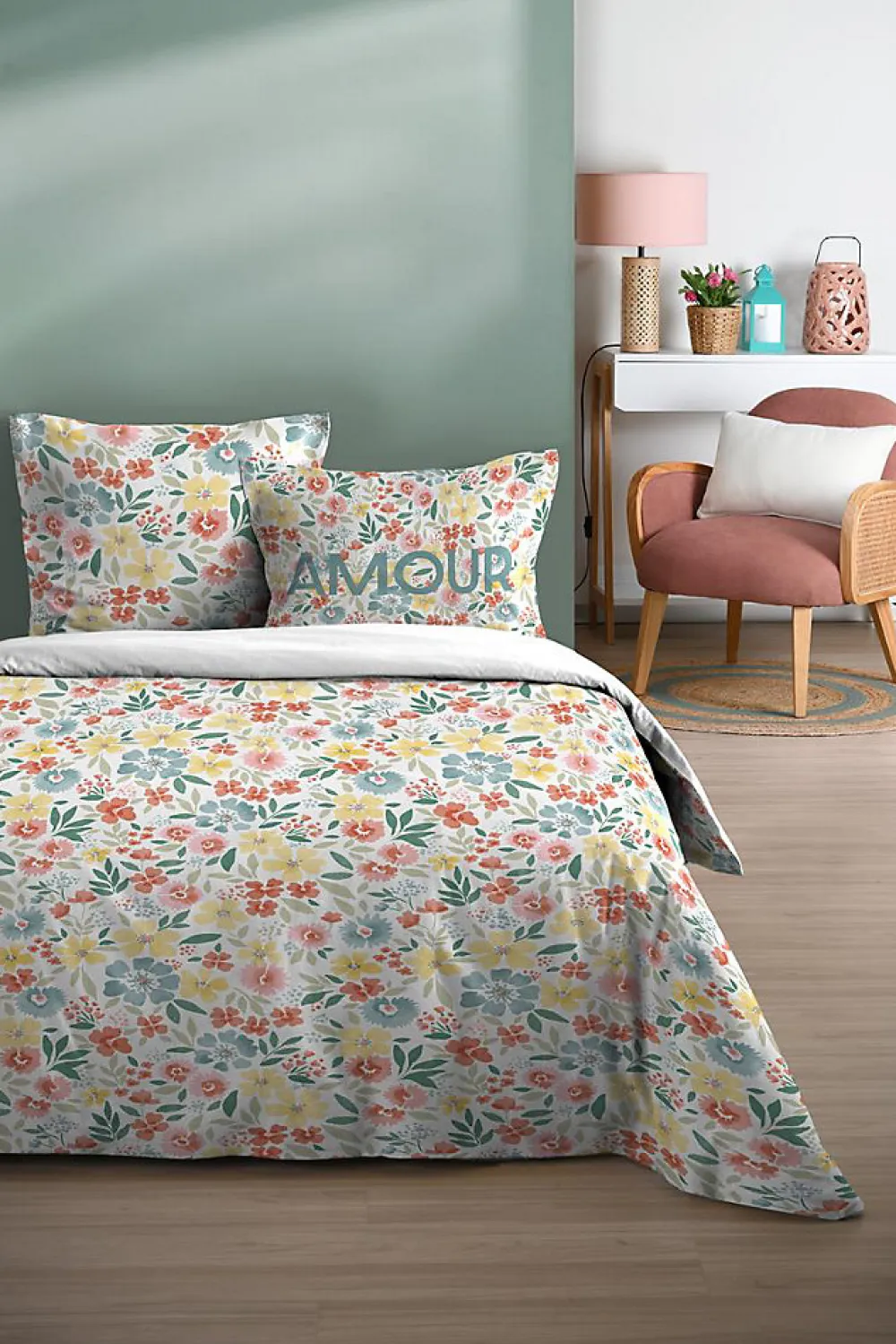 Parure de Drap + 2 taies d'39oreiller Collection Amour>Eden New