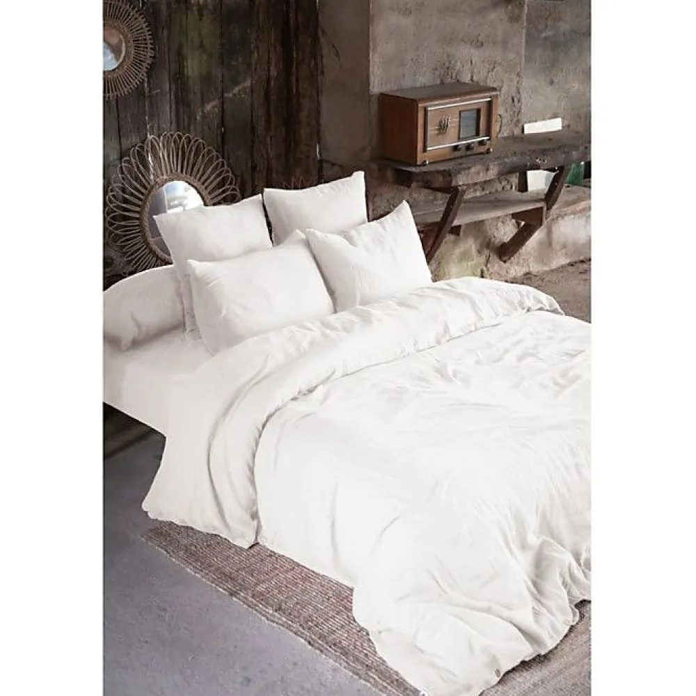 L'Effet Papillon Parure de draps 4 pièces & 5 pièces "Gaïa" Gaze de Coton - Gaïa Chantilly - Parure de draps 4 pièces (1 Drap plat 240 x 300 + 1 Dr* Drap Plat
