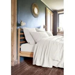 Parure de draps 4 pièces & 5 pièces "Gaïa" Gaze de Coton - Gaïa Chantilly - Parure de draps 4 pièces (1 Drap plat 240 x 300 + 1 Dr>L'Effet Papillon New