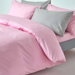 Homescapes Parure de lit 100% coton égyptien 200 fils rose, 155x220cm -* Parure De Lit