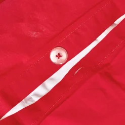 Parure de lit 100% coton égyptien 200 fils rouge, 200x200cm -><noscript><img width=