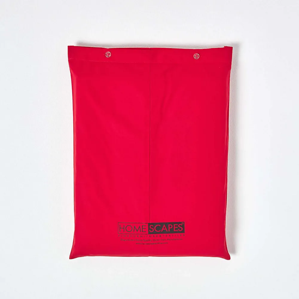 Parure de lit 100% coton égyptien 200 fils rouge, 200x200cm ->Homescapes Clearance