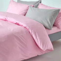 Parure de lit 100% coton égyptien 200 fils rose, 200x200cm -><noscript><img width=