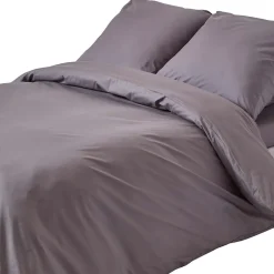 Homescapes Parure de lit 100% coton égyptien 200 fils gris foncé, 240x220cm -* Parure De Lit