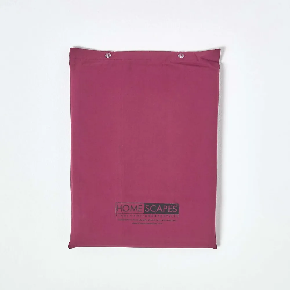 Homescapes Parure de lit 100% coton égyptien 200 fils bordeaux, 230x220cm -* Parure De Lit