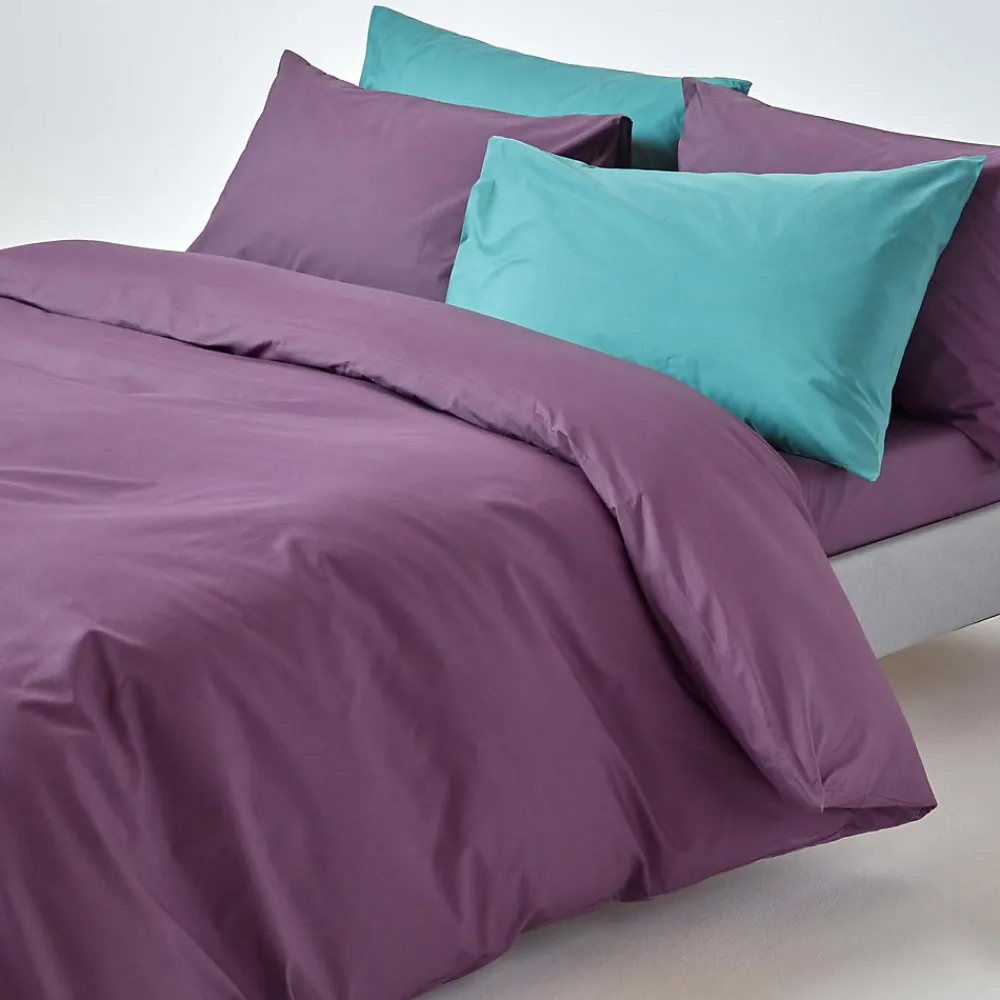 Parure de lit 100% coton égyptien 200 fils violet, 230x220cm ->Homescapes Best