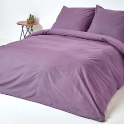 Parure de lit 100% coton égyptien 200 fils violet, 240x220cm ->Homescapes Sale