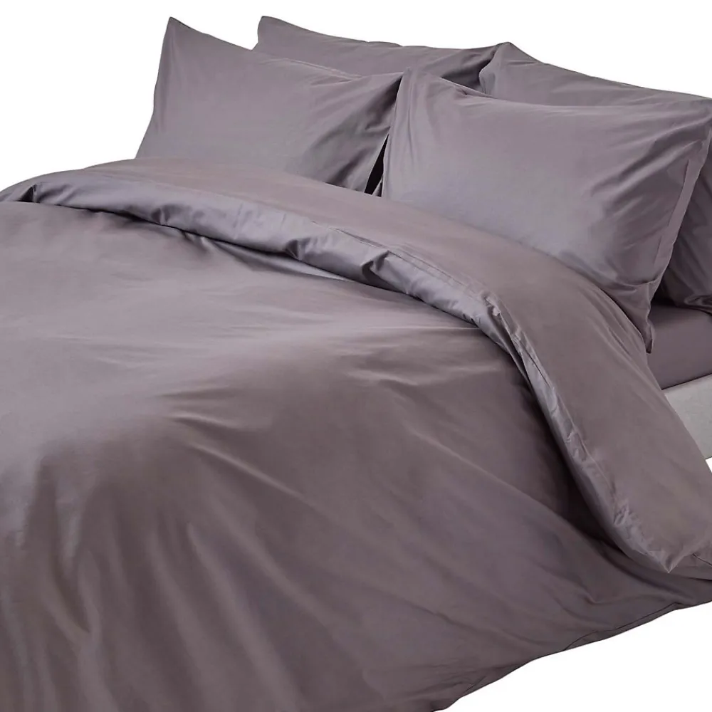 Parure de lit 100% coton égyptien 200 fils gris foncé, 135x200cm ->Homescapes Hot