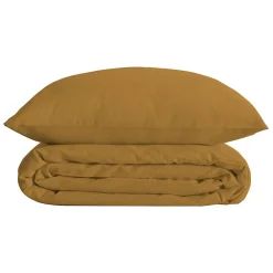 Atmosphera Créateur D'Intérieur Parure de lit - percale - jaune ocre - 260x240 cm - Atmosphera* Parure De Lit