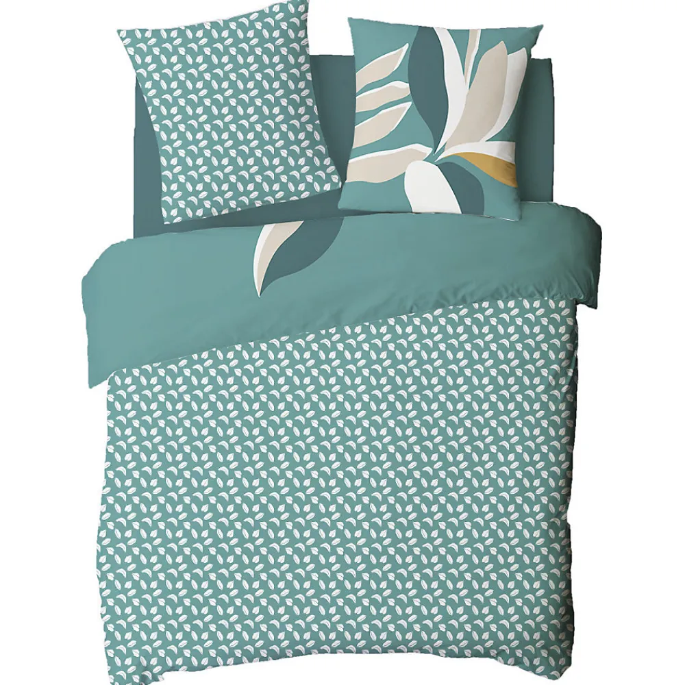 Parure de lit 2 personnes tropical réversible feuilles 240x220cm>Future Home Clearance