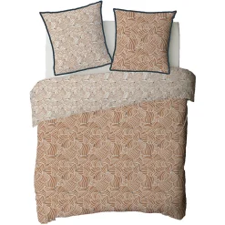 Parure de lit 2 personnes graphique floral en coton 260x240cm><noscript><img width=