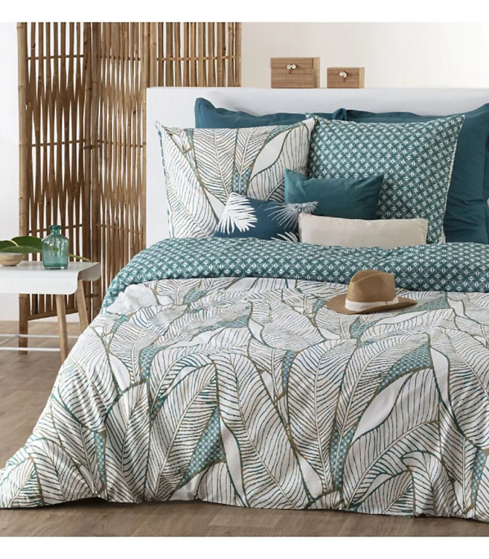 Parure de lit 2 Personnes 240 x 220 cm Housse de couette avec 2 taies Imprimé Moana>Atmosphera Hot