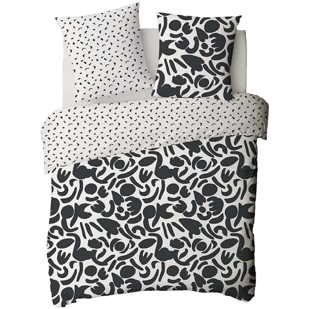 Parure de lit 2 personnes géométrique bicolore 260x240cm>Future Home New