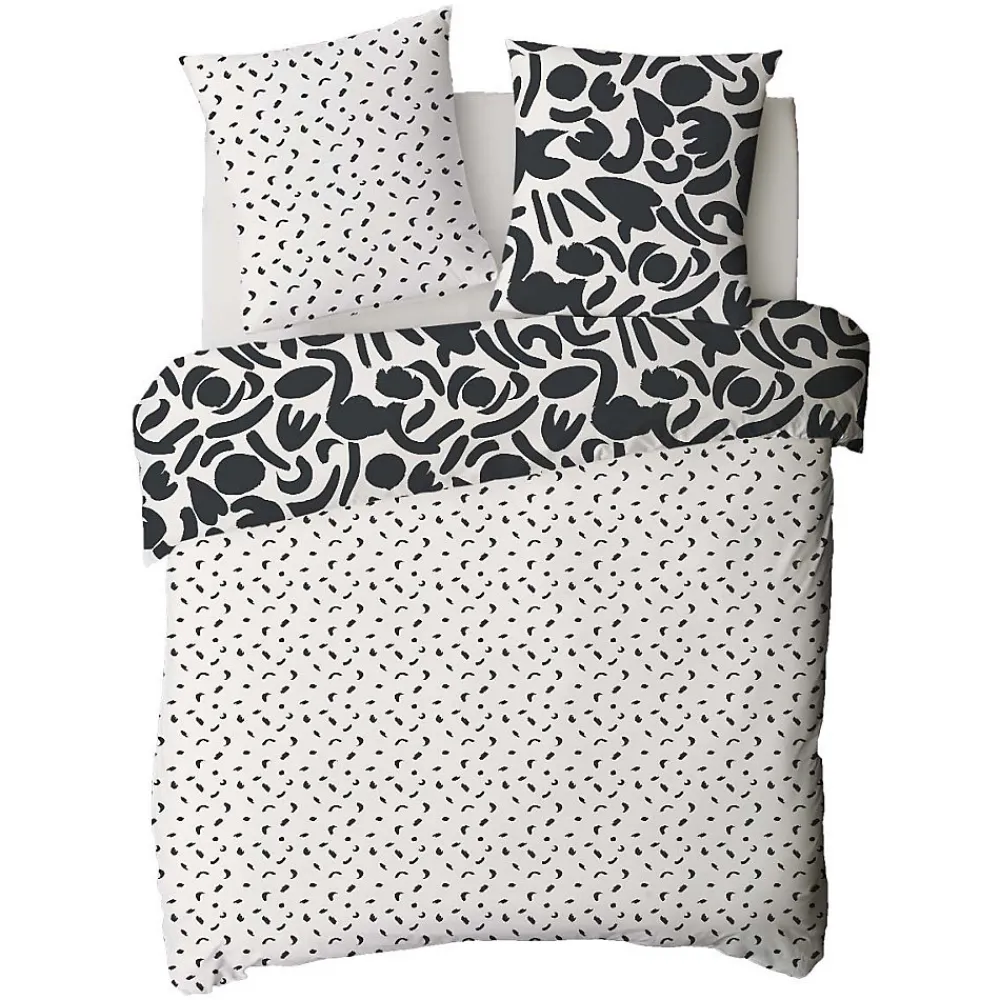 Parure de lit 2 personnes géométrique bicolore 260x240cm>Future Home New