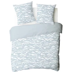 Parure de lit 2 personnes nuage réversible en coton 260x240cm><noscript><img width=