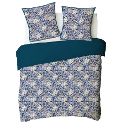 Parure de lit 2 personnes végétal réversible uni 240x220cm><noscript><img width=