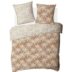 Future Home Parure de lit 2 personnes en coton 57 fils imprimé camel 260x240cm* Parure De Lit