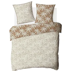 Future Home Parure de lit 2 personnes en coton 57 fils imprimé camel 260x240cm* Parure De Lit