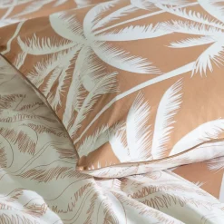 Future Home Parure de lit 2 personnes en coton 57 fils imprimé camel 260x240cm* Parure De Lit