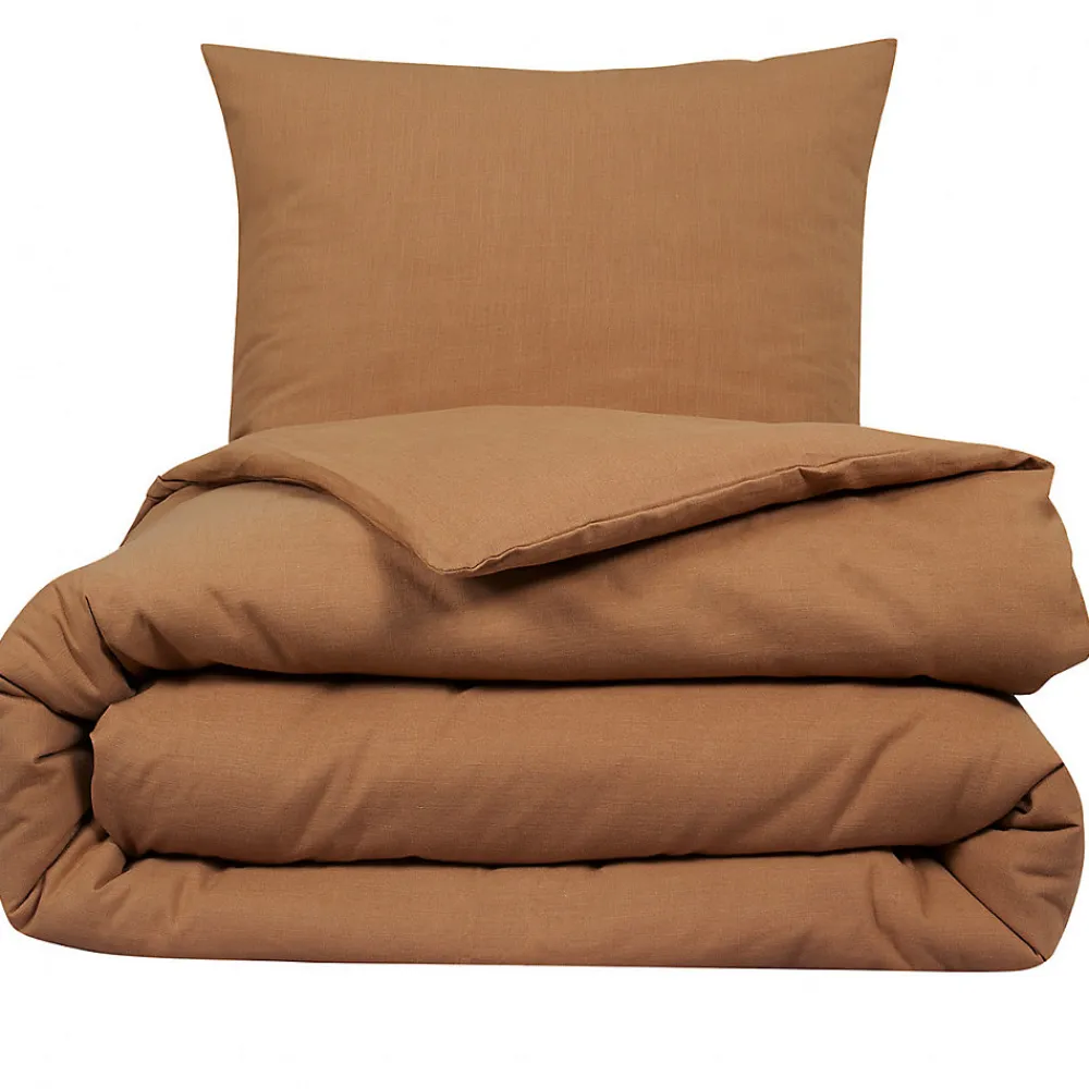 Parure de lit 2 personnes unie effet lin 260x240cm>Future Home Online