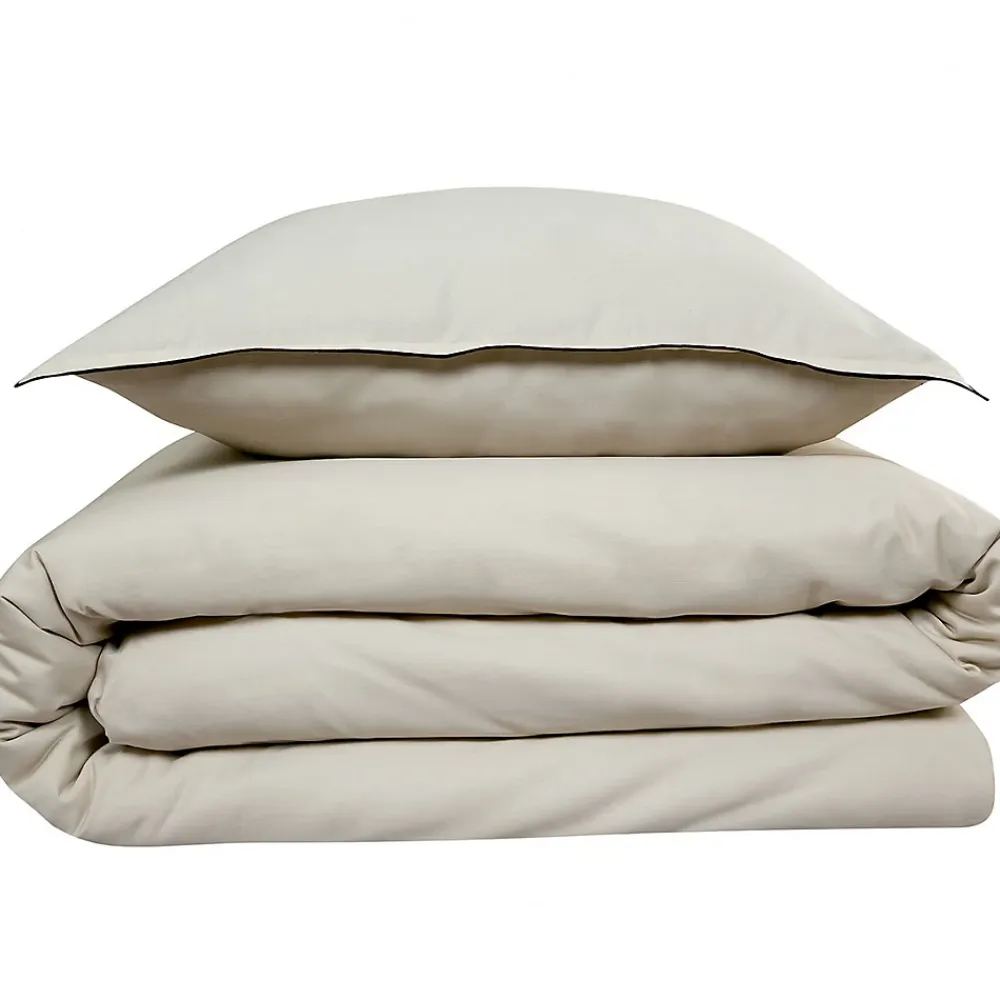 Future Home Parure de lit 2 personnes en satin de coton unie 260x240cm* Parure De Lit