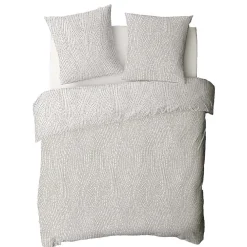 Future Home Parure de lit 2 personnes en coton 57 fils imprimé beige 260x240cm* Parure De Lit