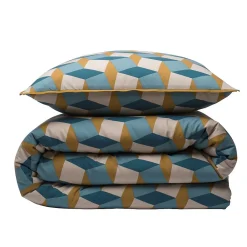 Parure de lit 2 personnes géométrique losanges 260x240cm><noscript><img width=