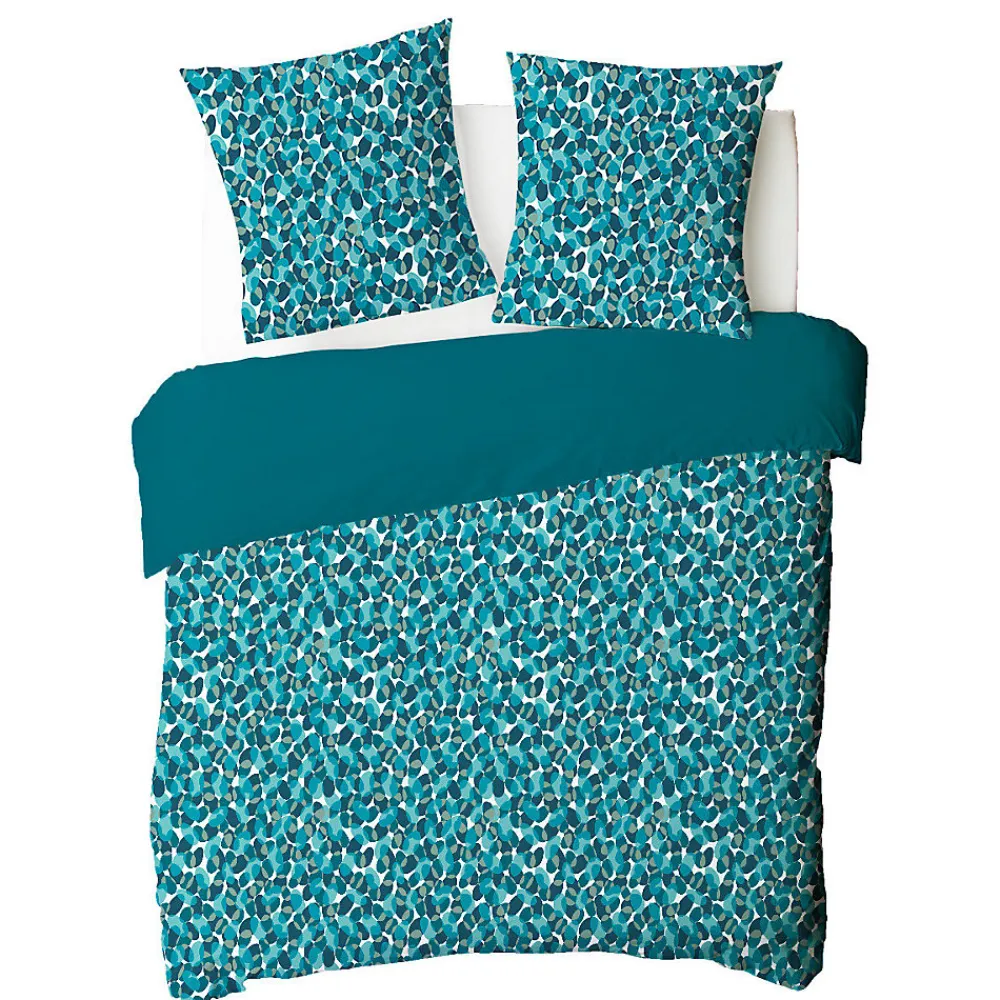 Parure de lit 2 personnes géométrique marine en coton 240x220cm>Future Home Hot