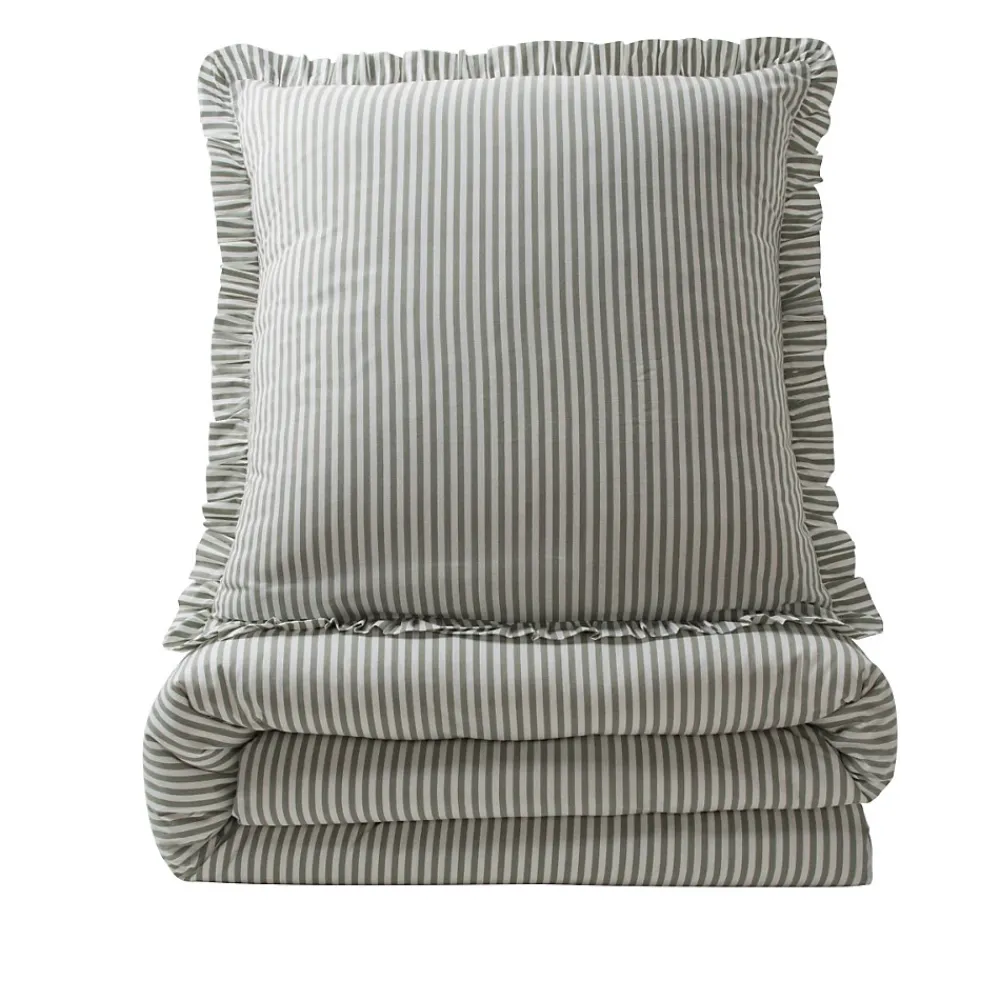 Future Home Parure de lit 2 personnes en coton 57 fils imprimé blanc 260x240cm* Parure De Lit