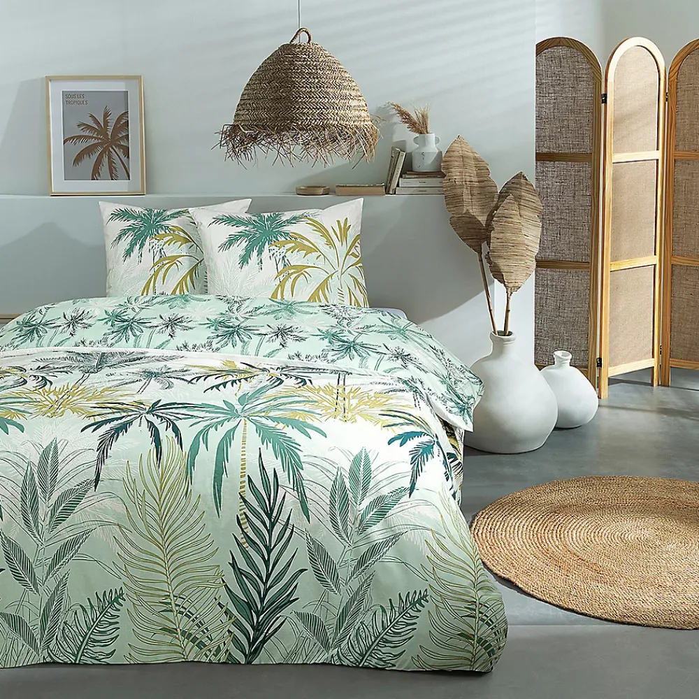 Future Home Parure de lit 2 personnes feuillage réversible 240x220cm* Parure De Lit