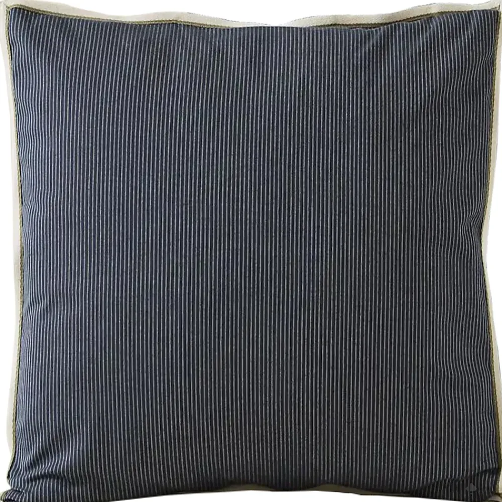 Linnea Parure de lit 2 pièces : housse 140x200 cm et taie 65x65 cm coton BRIXTON à rayures noires* Parure De Lit