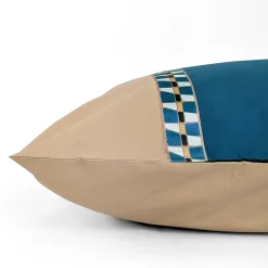 Linnea Parure de lit 3 pièces : housse 300x240 cm et taies 65x65 cm en percale de coton LINOA bleu cobalt* Parure De Lit