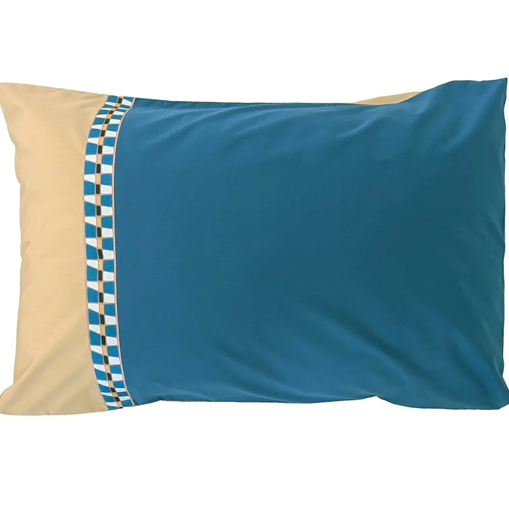 Parure de lit 3 pièces : housse 260x240 cm et taies 50x70 cm en percale de coton LINOA bleu cobalt>Linnea Hot