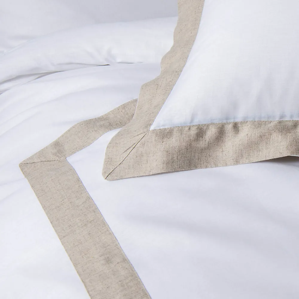 Parure de lit 3 Pièces coton et lin (240x220 cm - Blanc)>Douceur D'Intérieur New