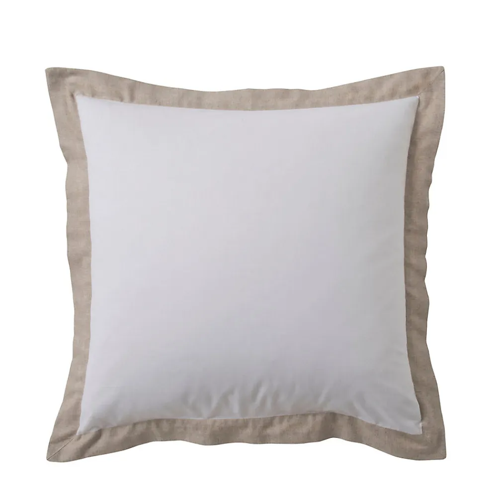 Parure de lit 3 Pièces coton et lin (260x240 cm - Blanc)>Douceur D'Intérieur