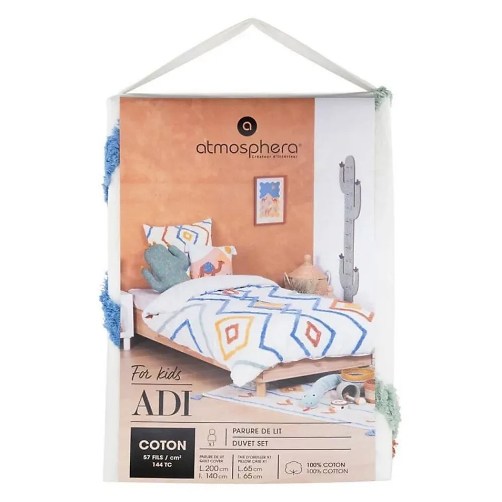 Atmosphera Créateur D'Intérieur Parure de lit 2 pièces enfant Adi coton tufté 140x200cm - Atmosphera* Boutis, Couvre-Lit, Édredon