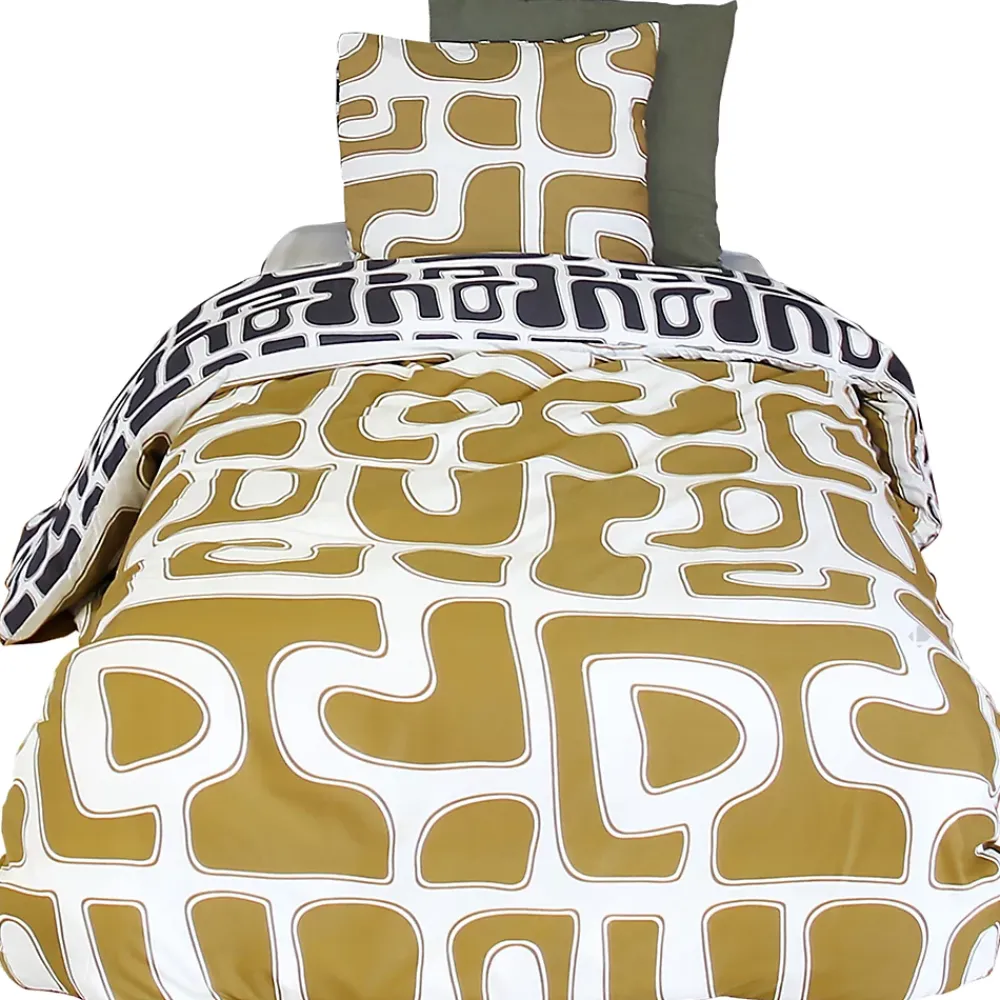 Linnea Parure de lit 2 pièces 140x200 cm BAKA 100% microfibre motif abstrait* Parure De Lit