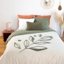 Linnea Parure de lit 3 pièces 240x220 cm HERBIER coton lavé* Parure De Lit