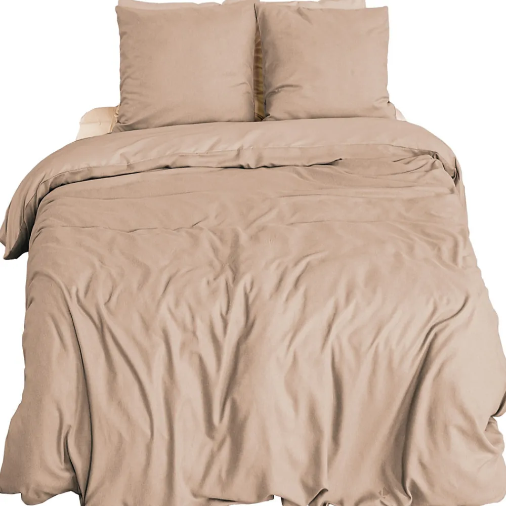 Parure de lit 3 pièces 240x220 cm microfibre SENSATION FLANELLE rose>Linnea Clearance