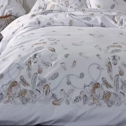 Linnea Parure de lit 3 pièces 280x240 cm taies 50x70 cm percale PLUMES* Parure De Lit