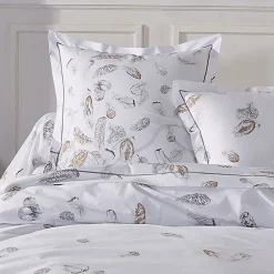 Linnea Parure de lit 3 pièces 260x240 cm taies 65x65 cm Percale pur coton PLUMES* Parure De Lit