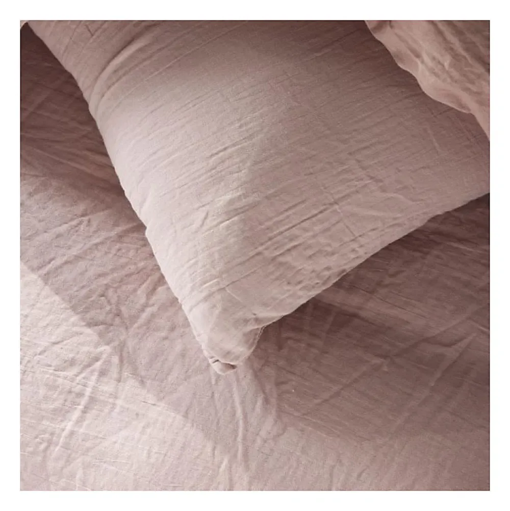 Todays Tools Parure de lit - TODAY - 123667 - 2 personnes - 260x240cm - Gaze de coton unie - Rose des sables* Parure De Lit
