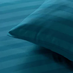 Parure de Lit 240 x 220 cm + 2 Taies Microfibre Unie CLÉO Bleu><noscript><img width=
