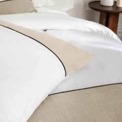 Parure de lit 240 x 220 cm Coton 57 fils & coton tissé GABRIELLE><noscript><img width=