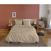 Parure de lit AKOE - 240x220 cm - Coton lavé tufté - 52 fils,cm² - 220x240cm - Taupe>Côté Déco Online