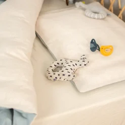Sevira Kids Parure de lit bébé réversible housse de couette et taie d'oreiller en Lin lavé* Parure De Lit
