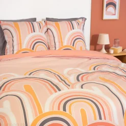 Parure de lit collection LOVE 240x220 cm pur coton rose 3 pièces>Linnea