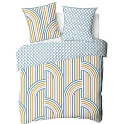 Parure de lit double arche en microfibre lavée 200x200cm><noscript><img width=