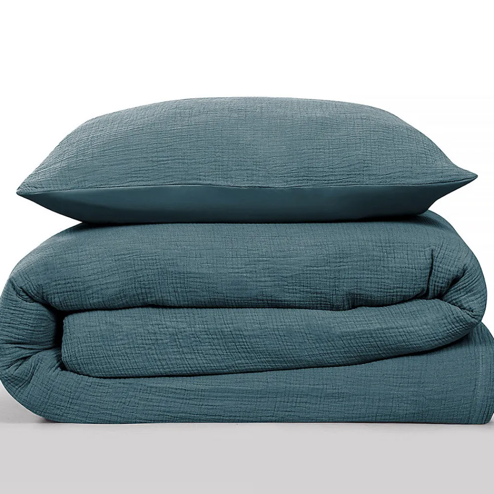Parure de lit double en gaze de coton 260x240cm>Future Home Outlet