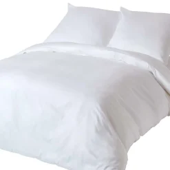 Parure de lit en coton égyptien bio 400 fils blanc, 240x220cm ->Homescapes Online